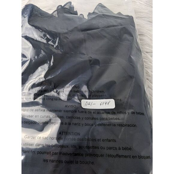 Onyx nite Y2K black Cocktail Sparkly Spaghetti Strap whimsigoth Fairy Dress Shee - Picture 9 of 10